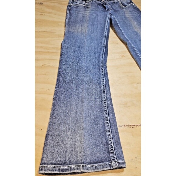 Shyanne Jeans Womens 32 short ANNWE Mid Rise Bootcut Blue Denim Stretch - Picture 3 of 16